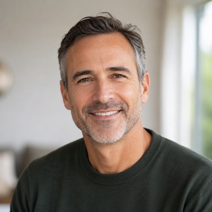 Smiling middle-aged man used as ProDentim review portrait