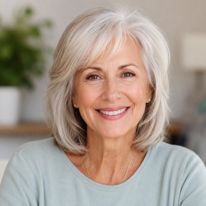 Smiling older woman used as ProDentim review portrait